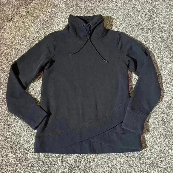 DSG Women's Tulip Hem Funnel Neck Pullover Black Sz Small - Picture 1 of 9